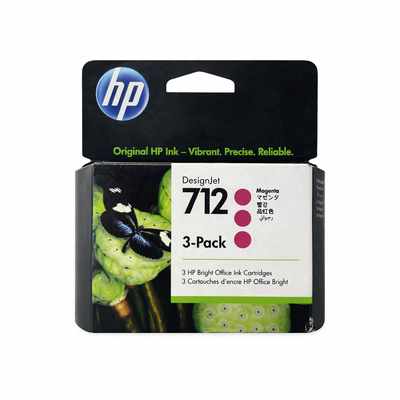 3ED78A | HP 712 3-Pack | Original HP Ink Cartridge - Magenta
