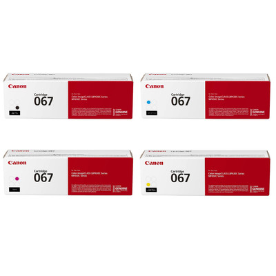 Canon 067 Set | 5102C001, 5101C001, 5100C001, 5099C001 | Original Canon Toner Cartridge – Black, Cyan, Magenta, Yellow