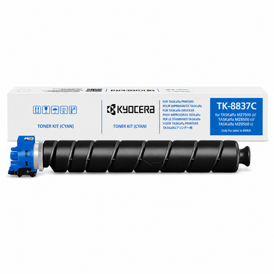 TK8837C | 1T02RLCUS0 | Original Kyocera TK-8837C Toner Cartridge - Cyan