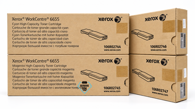 Xerox High-Yield Set | 106R02744, 106R02745, 106R02746, 106R02747 | Original Xerox WorkCentre 6655 Toner Cartridges - Black, Color