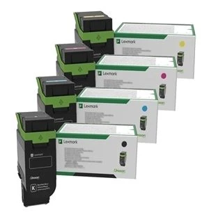 Lexmark Set | 75M1XK0, 75M1XC0, 75M1XM0, 75M1XY0 | Original Lexmark Extra High-Yield Toner Cartridges – Black, Cyan, Magenta, Yellow