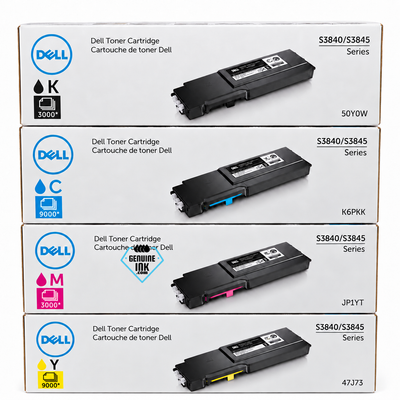 Dell Set | 50Y0W, K6PKK, JP1YT, 47J73 | Original Dell Standard Yield Toner Cartridge - Black, Color