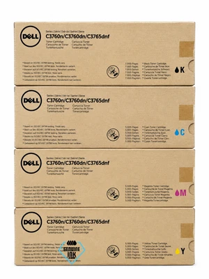 Dell Set | 9F7XK, 84JJX, 8JHXC, KGGK4 | Original Dell High-Yield Toner Cartridge - Black, Color