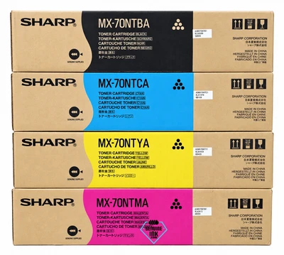 Sharp Set | MX70NTBA, MX70NTCA, MX70NTMA, MX70NTYA | Original Sharp Toner Cartridge - Black, Color
