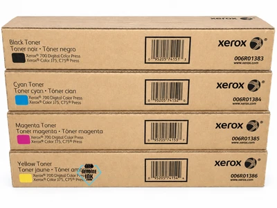 Xerox Set | 006R01383, 006R01384, 006R01385, 006R01386 | Original Xerox 700 Digital Color Press Toner Cartridge - Black, Color