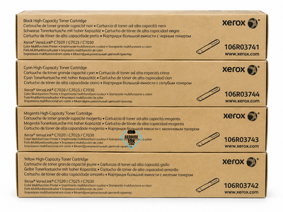Xerox Set | 106R03741, 106R03742, 106R03743, 106R03744 | Original Xerox VersaLink C7020/C7025/C7030 Standard Yield Toner Cartridge - Black, Color