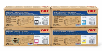 Oki C711 Set | 44318604, 44318603, 44318602, 44318601 | Original Oki Toner Cartridge - Black, Color