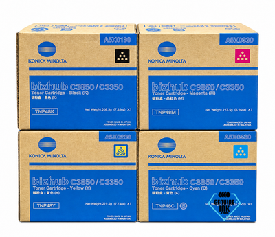 Konica Minolta TNP48 Set | A5X0130, A5X0430, A5X0330, A5X0230 | Original Konica Minolta Toner Cartridge - Black, Color