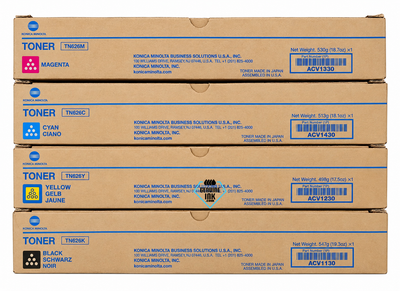 Konica Minolta TN626 Set | ACV1130, ACV1430, ACV1330, ACV1230 | Original Konica Minolta Toner Cartridge - Black, Color