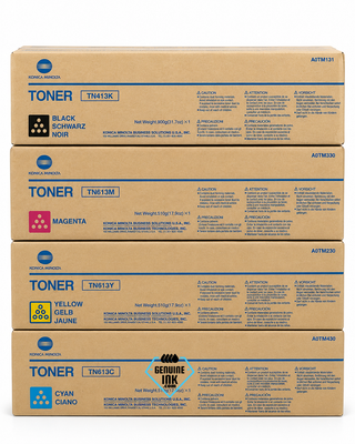 Konica Minolta TN413/TN613 Set | A0TM131, A0TM430, A0TM330, A0TM230 | Original Konica Minolta Toner Cartridge - Black, Color