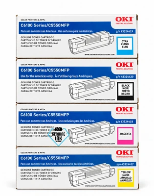 Oki C6100 Set | 43324420, 43324419, 43324418, 43324417 | Original Oki Toner Cartridge - Black, Color