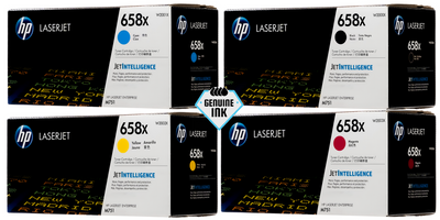 HP 658X SET | W2000X, W2001X, W2002X, W2003X | Original HP High-Yield Toner Cartridges - Black, Cyan, Magenta, Yellow