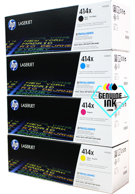 HP 414X SET | W2020X, W2021X, W2022X, W2023X | Original HP High-Yield Toner Cartridges - Black, Cyan, Magenta, Yellow HP 414X SET | W2020X, W2021X, W2022X, W2023X | Original HP High-Yield Toner Cartridges - Black, Cyan, Magenta, Yellow