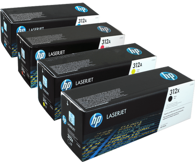 HP 312X 312A SET | CF380X, CF381A, CF382A, CF383A | Original HP Toner Cartridge - Black, Cyan, Yellow, Magenta