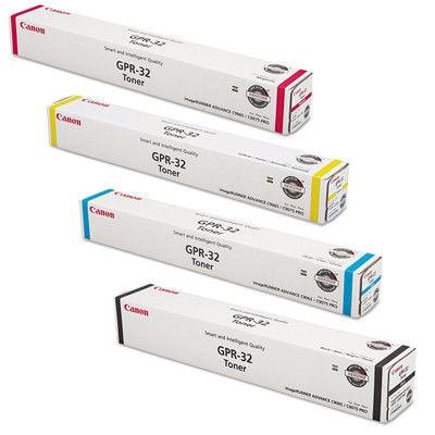 Original Canon GPR-32 Black Cyan Magenta Yellow Toner Cartridge Set