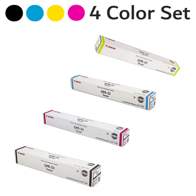 Canon GPR-33 CYMK Set | 2792B003AA, 2796B003AA, 2800B003AA, 2804B003AA | Original Canon Toner Cartridge - Black, Cyan, Magenta, Yellow