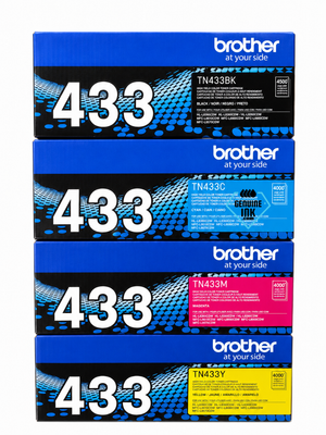TN-433 Set | Original Brother High-Yield Toner Cartridges – Black, Colors