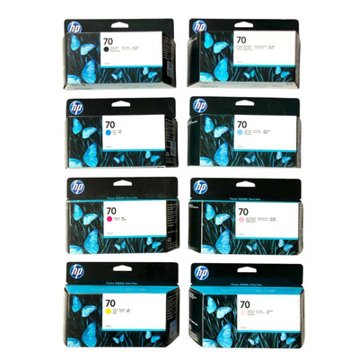 HP 70 SET | Original HP Ink Cartridge - Magenta, Yellow, Light Magenta, Light Cyan, Photo Black, Light Gray, Matte Black, Cyan