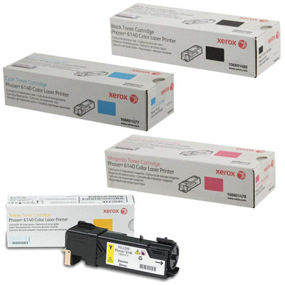 Phaser 6140 | 106R01477 106R01478 106R01479 106R01480 | Original Xerox Toner Cartridge Set – Black, Color