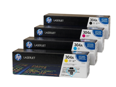 HP 304A SET | CC530A, CC531A, CC532A, CC533A | Original HP Toner Cartridge - Black, Cyan, Yellow, Magenta