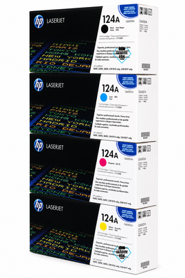 HP 124A SET | Q6000A, Q6001A, Q6002A, Q6003A | Original HP Toner Cartridge - Black, Cyan, Yellow, Magenta