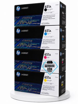 HP 651A SET | CE340A, CE341A, CE342A, CE343A | Original HP Toner Cartridge - Black, Cyan, Yellow, Magenta