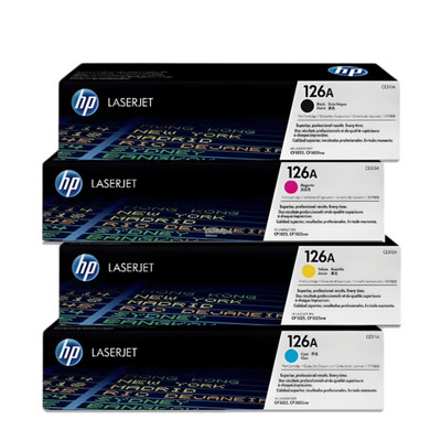 HP 126A SET | CE310A, CE311A, CE312A, CE313A | Original HP Toner Cartridge - Black, Cyan, Yellow, Magenta