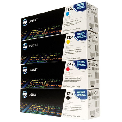HP 125A SET | CB540A, CB541A, CB542A, CB543A | Original HP Toner Cartridge - Black, Cyan, Yellow, Magenta