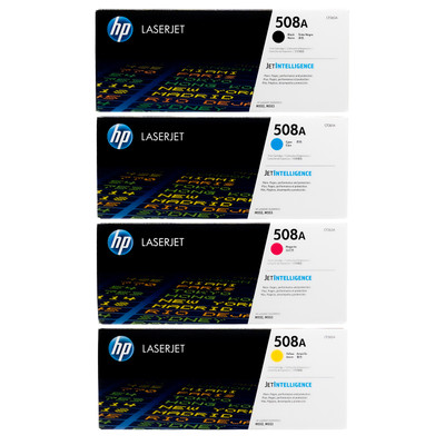 HP 508A SET | CF360A CF361A CF362A CF363A | Original HP Toner Cartridge - Black, Cyan, Yellow, Magenta