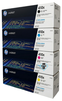 HP 410X SET | CF410X, CF411X, CF412X, CF413X | Original HP Toner Cartridge - Black, Cyan, Yellow, Magenta