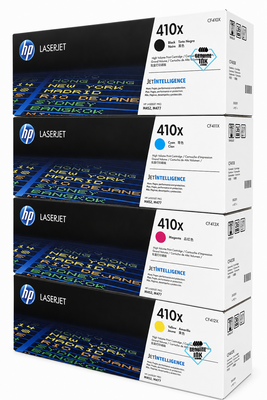 HP 410X SET | CF410X, CF411X, CF412X, CF413X | Original HP Toner Cartridge - Black, Cyan, Yellow, Magenta