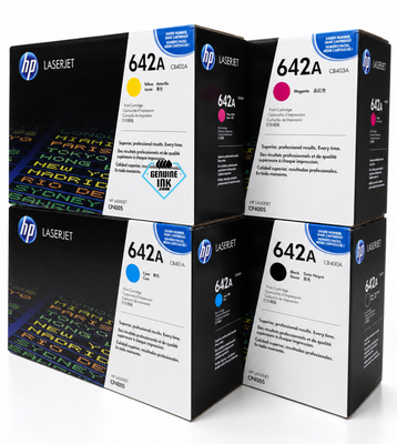 HP 642A SET | CB400A, CB401A, CB402A, CB403A | Original HP Toner Cartridge - Black, Cyan, Yellow, Magenta