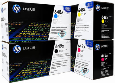 HP 649X 648A SET | CE260X, CE261A, CE262A, CE263A | Original HP Toner Cartridge - Black, Cyan, Yellow, Magenta