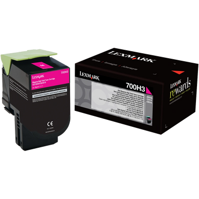 Original Lexmark 700H3 70C0H30 Magenta High-Yield Toner Cartridge