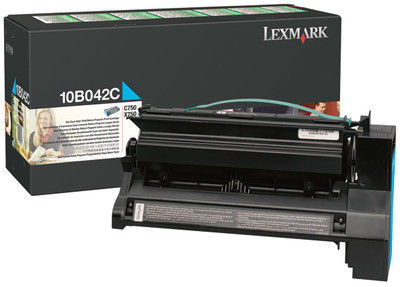 Original Lexmark 10B042C C750 Cyan Prebate High Yield Toner Cartridge