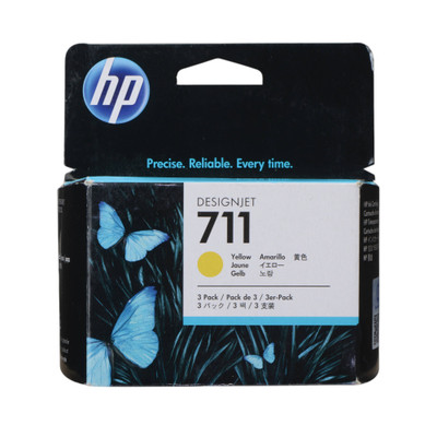 CZ136A | HP 711 | Original HP Ink Cartridge 3-Pack – Yellow