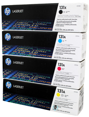 HP 131x 131A SET | CF210X, CF211A, CF212A, CF213A | Original HP Toner Cartridge - Black, Cyan, Yellow, Magenta