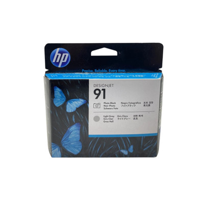 C9463A | HP 91 | Original HP Printhead (Two-Color Pack) - Light Gray, Photo Black