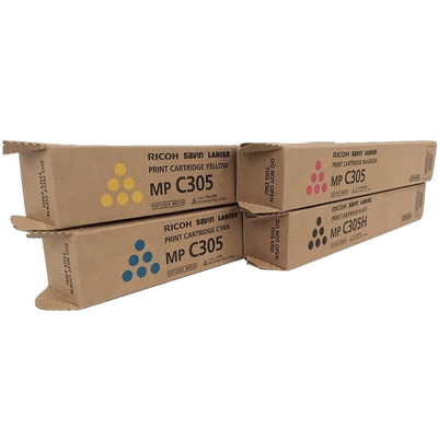 Ricoh MP-C305 Set | 842119 842120 842121 842122 | Original Ricoh Laser Toner Cartridges – Black, Cyan, Magenta, Yellow