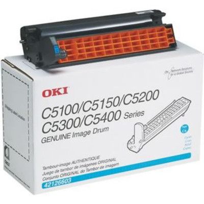 Original OKI 42126603 Image Drum for C5100, C5300 Printers  Cyan