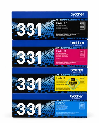 TN-331 Set | Original Brother Toner Cartridges – Black, Cyan, Magenta, Yellow
