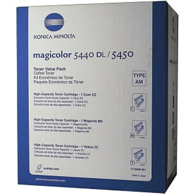 1710606-001 Set | 1710602-006, 1710602-007, 1710602-008 Original Konica Minolta Toner Cartridges - Yellow, Magenta, Cyan