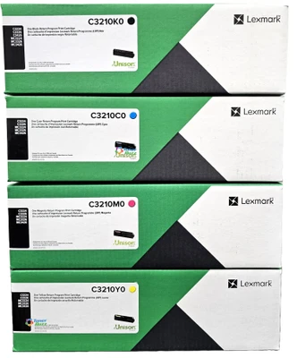 Lexmark Set | C3210K0, C3210C0, C3210M0, C3210Y0 | Original Lexmark Toner Cartridges – Black, Cyan, Magenta, Yellow