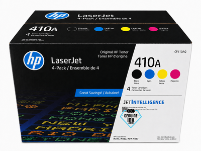 HP 410A 4-pack Black, Cyan, Magenta, Yellow Original LaserJet Toner Cartridges (CF410AQ)