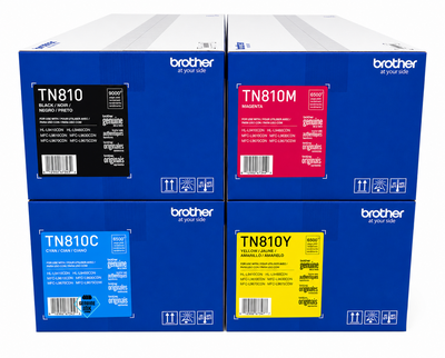 TN810 Set | Original Brother Toner Cartridges – Black, Cyan, Magenta, Yellow