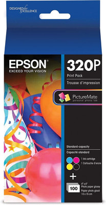 T320P | Epson® T320P | Original Epson® Ink Cartridges w/ Photo Paper Kit for PM400 - CMYK - 4-Pack