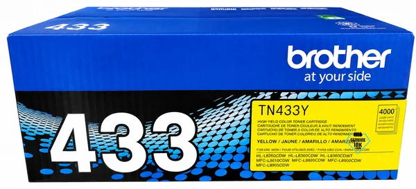 Brother TN-433 Yellow High-Yield Toner Cartridge TN433Y