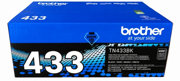 Brother TN-433 Black High-Yield Toner Cartridge TN433BK