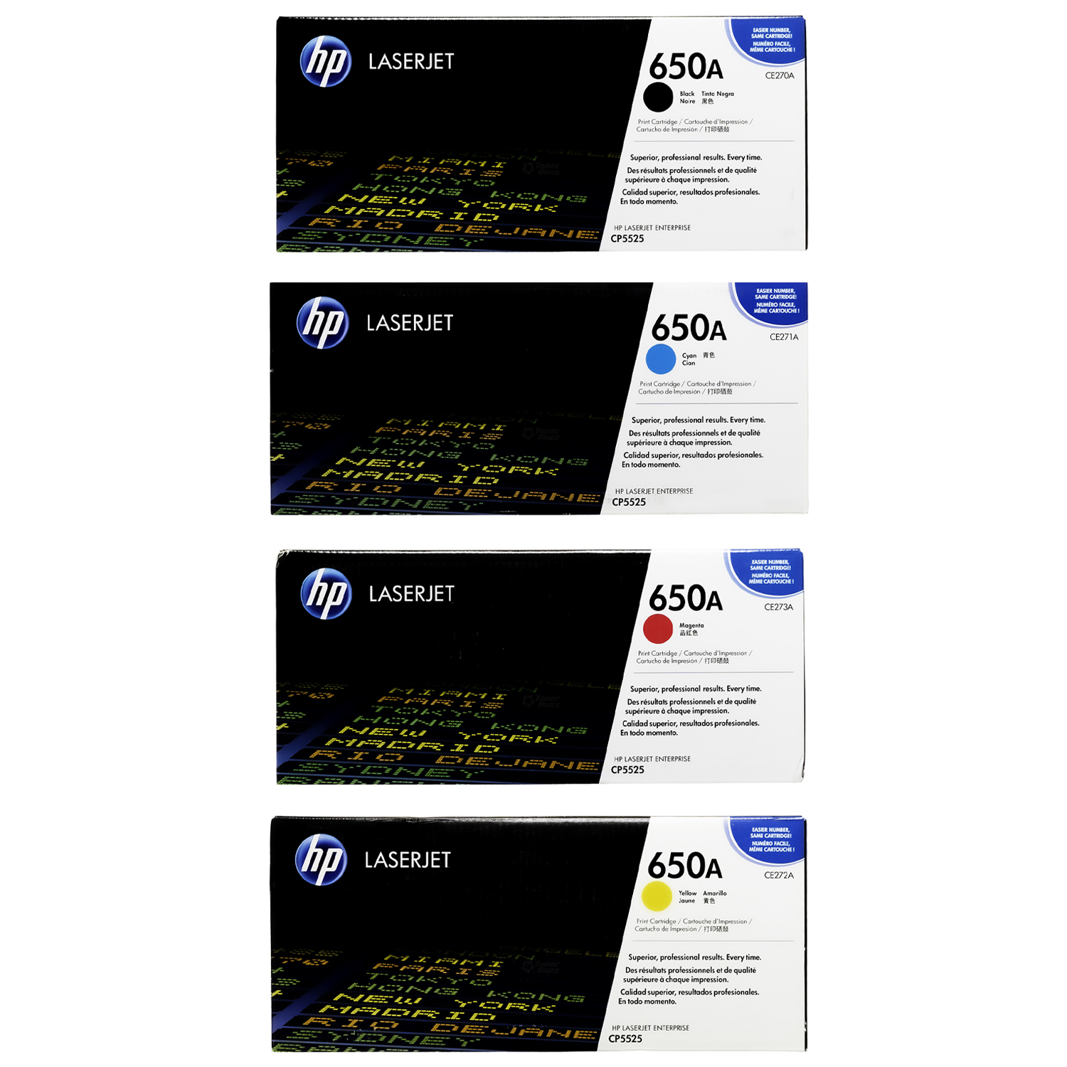 HP 650A SET | CE270A, CE271A, CE272A, CE273A | Original HP