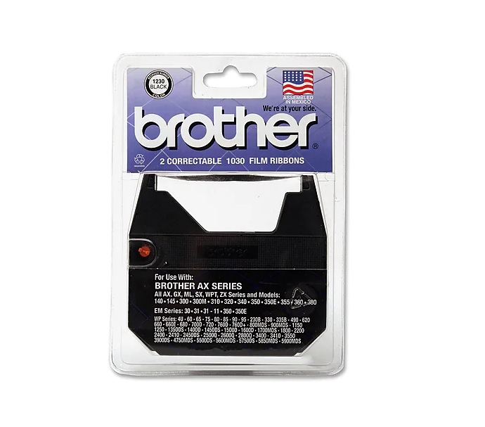 1230 | Orignal Brother Correctable Film Ribbons 2-Pack - Black